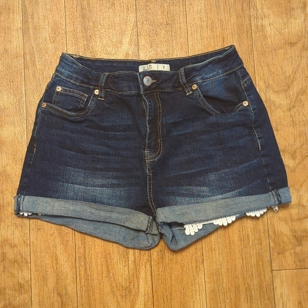 U2B Urban Basics Size 7 Blue Jean Shorts